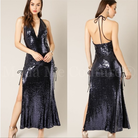 RESTOCK Blue Sequin Dress - Picture 2 of 5